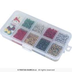 BOITE DE 1100 PIECES ET PERLES POUR BRACELETS DE NOEL DIY