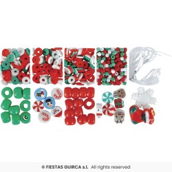BOITE DE 450 PIECES ET PERLES POUR BRACELETS DE NOEL DIY