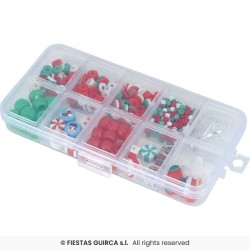 BOITE DE 450 PIECES ET PERLES POUR BRACELETS DE NOEL DIY