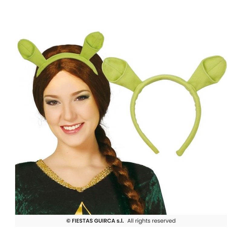 SERRE TETE OREILLES SHREK OU FIONA VERT