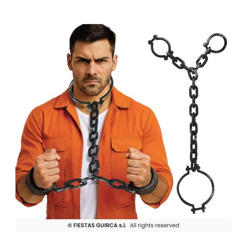 CHAINE OU MENOTTES DE COU ET POIGNETS 90 CM