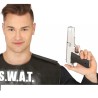 PISTOLET ARGENT OU OR 24 CM EN PLASTIQUE