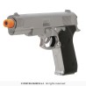 PISTOLET ARGENT OU OR 24 CM EN PLASTIQUE