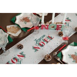 DECORATION PORTE BOUGIES LETTRES NOEL 26 X 3 X 8.5 CM