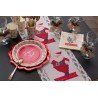 CHEMIN DE TABLE HOUX DE NOEL + PERE NOEL 28 CM X 2.5 M