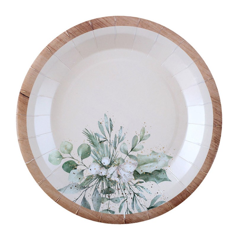 10 ASSIETTES NOEL DOUCEUR D'HIVER 22.5 CM 