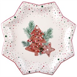 10 ASSIETTES NOEL PAIN D'EPICES 23 CM X 23 CM 