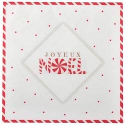 20 SERVIETTES JOYEUSE GOURMANDISE NOEL 33 X 33 CM 