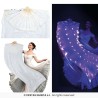 EVENTAIL EN TISSU BLANC AVEC LED MULTIFONCTIONNEL EN COULEUR