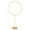 DECORATION CERCLE SUR PIED A DECORER METAL OR 39 X 19 CM 