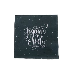 20 SERVIETTES JOYEUX NOEL VERT 32.5 X 32.5 CM