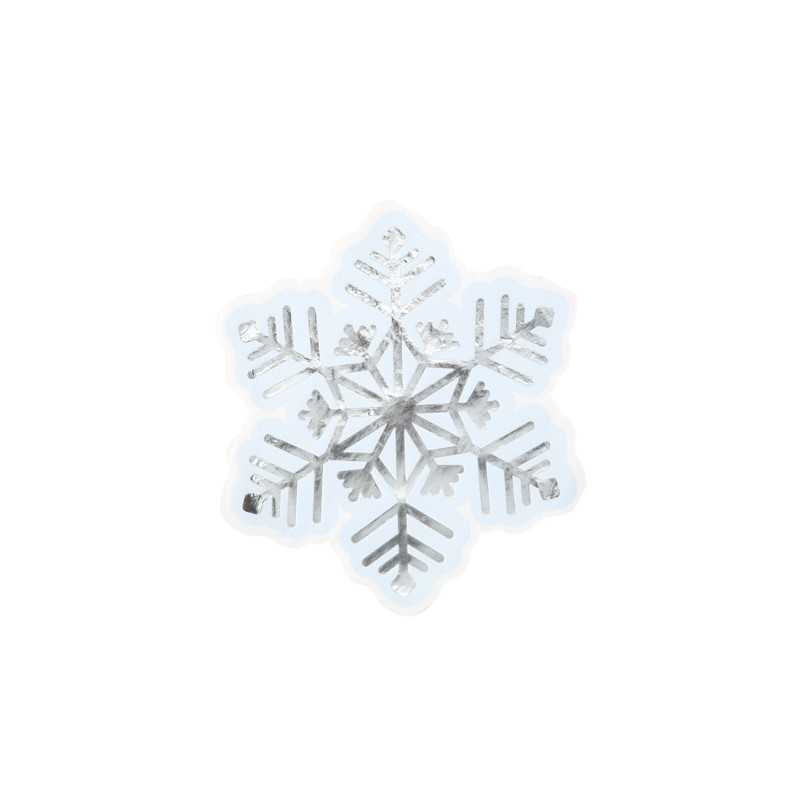 16 SERVIETTES FLOCON BLEU GLACIER BLANC ET ARGENT 32 X 29 CM