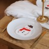 20 SERVIETTES BONHOMME DE NEIGE BLANC ET ROUGE 30 X 23 CM 2 PLIS 