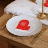 20 SERVIETTES MOUFFLE DE NOEL ROUGE ET BLANC 29.5 X 19.5 CM 2 PLIS 