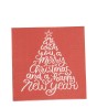 20 SERVIETTES COMPTINE SAPIN DE NOEL ROUGE ET BLANC 32.5 X 32.5 CM 2 PLIS 