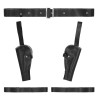 CEINTURE + DOUBLE HOLSTER + 2 PISTOLETS LARA NOIRE SET AVENTURIER