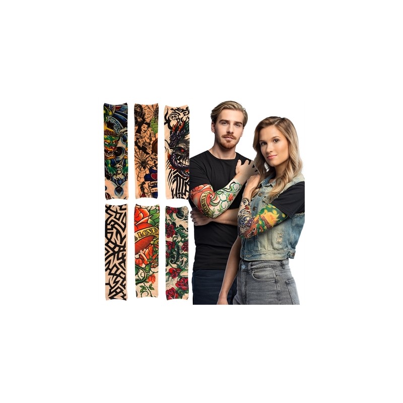 MANCHE DE TATOUAGE ROBUSTE 6 MODELS ASSORTIS