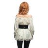 CORSET OU CEINTURE NOIR TYPE MEDIEVAL-PIRATE RACHEL TAILLE M-L