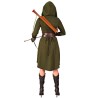 DEGUISEMENT GOTIQUE MEDIEVALE ROBIN DES BOIS FEMME ROBE VERTE A CAPUCHE XL