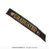 ECHARPE ETUDIANT LAUREAT GRADUATED NOIRE ET OR