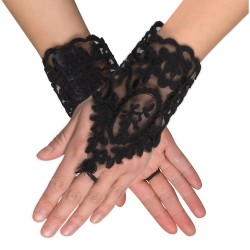 MITAINES EN DENTELLE NOIRE