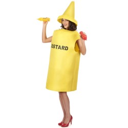 DEGUISEMENT POT DE MOUTARDE TAILLE UNIQUE JAUNE