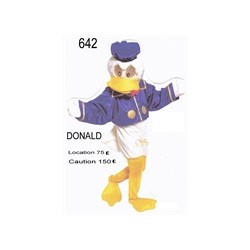 DEGUISEMENT ADULTE DONALD MASCOTTE AVEC TETE