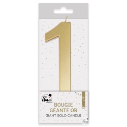 BOUGIE GEANTE OR CHIFFRE 1