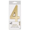 BOUGIE GEANTE OR CHIFFRE 4