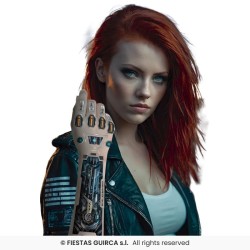 FEUILLE DE TATOUAGES FUTURISTE 30 X 14 CM