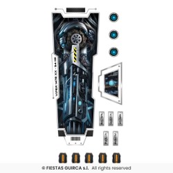 FEUILLE DE TATOUAGES FUTURISTE 30 X 14 CM