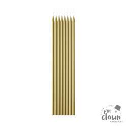 24 BOUGIES FINES OR 15.3 CM