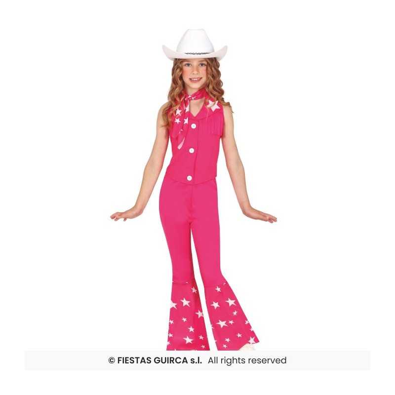 DEGUISEMENT PINK COUNTRY GIRL BARBIE ANNEES 80 TAILLE 7-9 ANS