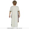 DEGUISEMENT DE ROMAIN CESAR TOGE BLANCHE DRAPE ROUGE AUGUSTE TAILLE 10-12 ANS