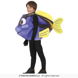 DEGUISEMENT ENFANT POISSON BLEU TYPE DORY TAILLE 5-6 ANS
