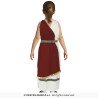 DEGUISEMENT FILLE DEESSE ROMAINE TOGE BLANCHE DRAPE ROUGE BORDEAU TAILLE 5-6 ANS