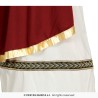 DEGUISEMENT FILLE DEESSE ROMAINE TOGE BLANCHE DRAPE ROUGE BORDEAU TAILLE 5-6 ANS