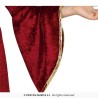 DEGUISEMENT FILLE MEDIEVALE PRINCESSE ROBE BORDEAU ORNEMENTS OR TAILLE 10-12