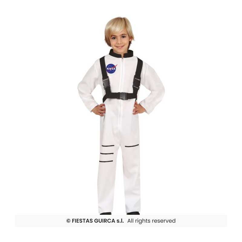 DEGUISEMENT COSMONAUTE OU ASTRONAUTE COMBINAISON BLANC NASA TAILLE 5-6 ANS