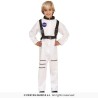 DEGUISEMENT COSMONAUTE OU ASTRONAUTE COMBINAISON BLANC NASA TAILLE 5-6 ANS