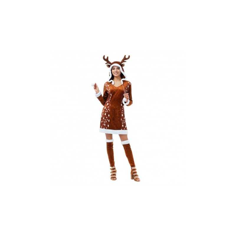 DEGUISEMENT ROBE RENNE LADY DEER TAILLE XS 