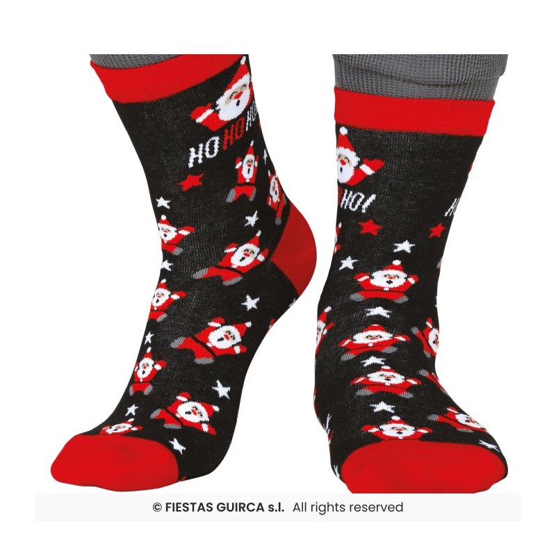CHAUSSETTES THEME NOEL PERE NOEL HOHOHO! ADULTE TAILLE 37-41