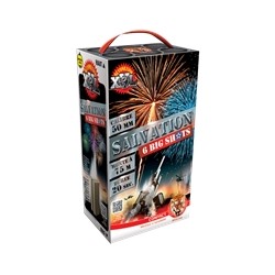 FEU D'ARTIFICE 6 BIG SHOTS SALVATION 50 MM CALIBRE