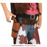 HOLSTER + CEINTURE + PISTOLET WESTERN ENFANT NOIR ET MARRON