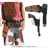 HOLSTER + CEINTURE + PISTOLET WESTERN ENFANT NOIR ET MARRON