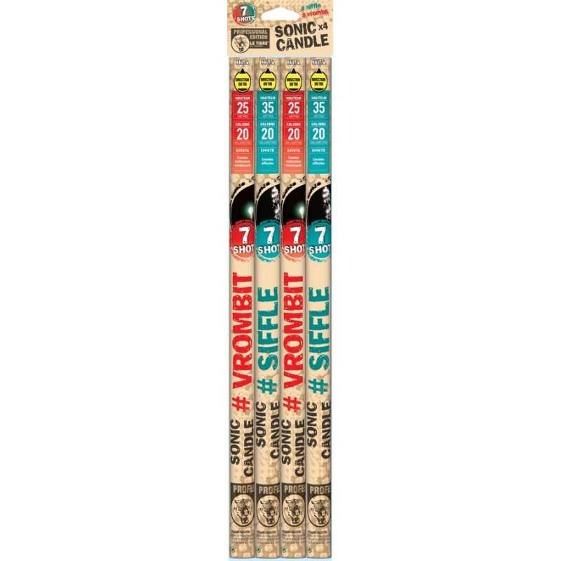 4 CHANDELLES SONIC CANDLES 7 COUPS 