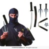 SET NINJA 5 PIECES EPEE AVEC FOURREAU SHURIKEN NUNCHAKU ET SAI