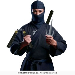 SET NINJA 5 PIECES EPEE AVEC FOURREAU SHURIKEN NUNCHAKU ET SAI