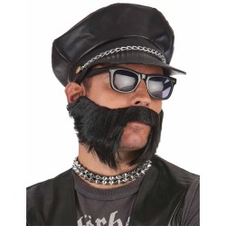 CASQUETTE ROCKER OU MOTARD NOIRE