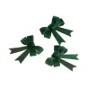 3 NOEUDS VELOURS VERT FONCE 10CM X 12.7CM